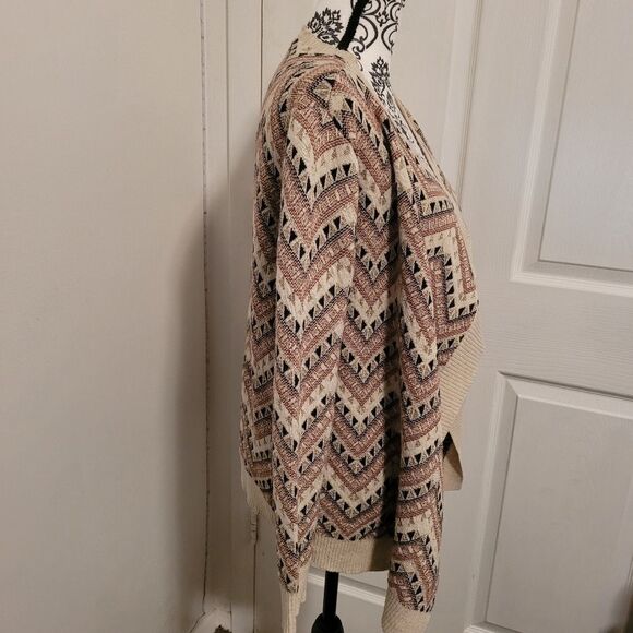Freeway open front Wrap cardigan Sweater wool blend - Picture 2 of 8